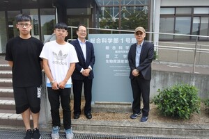 訪視國立徳島大學留日生陳○廷・李○辰同學。圖片